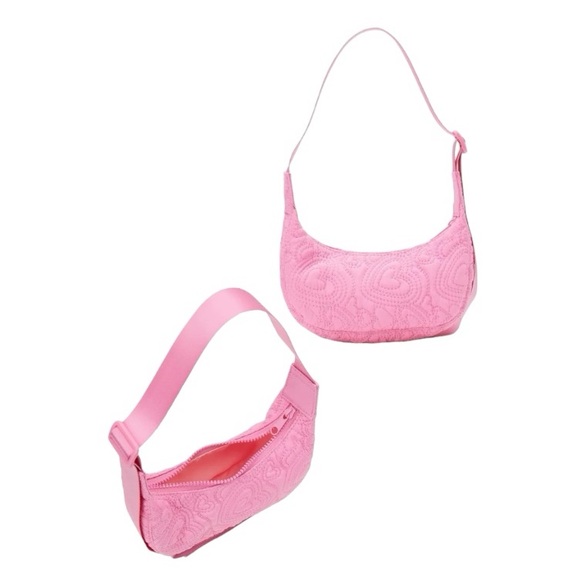 Embroidery Heart Mini Hobo Crossbody Handbag - Picture 4 of 12